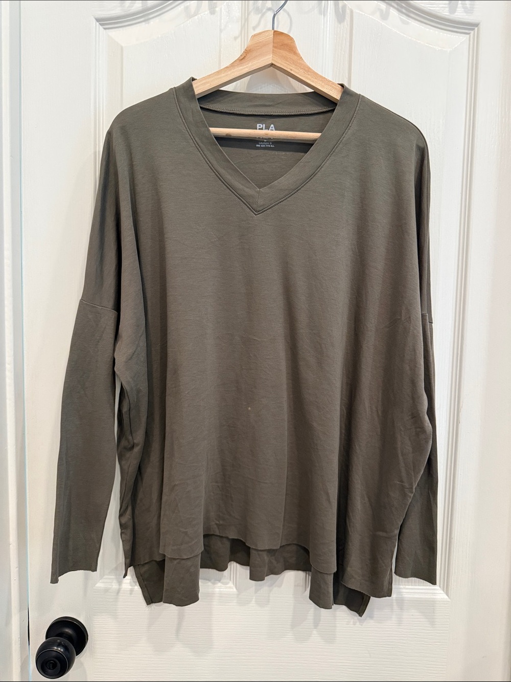 planet by Lauren g cotton raw hem long sleeve